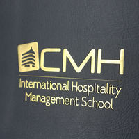 Couverture de certificat de titulaire de diplôme en cuir PU avec logo estampillé personnalisé avec nom de l'école