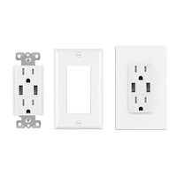 Interrupteur mural américain, prise de courant standard américaine, interrupteur américain, GFCI standard américain 250V, en cuivre, résistant aux flammes - Stock Amérique du Nord