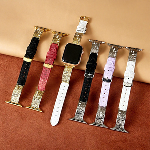 Bracelet en cuir Upro Luxury Meteor Hardware pour Apple Watch Series 11 10, bracelet fin et effilé pour iWatch 38-46 mm, bracelet pour femme - Product Image 1