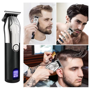 Cordless <b>Hair</b> <b>Clippers</b> Men Professional Cutting Trimmer LED Display Barber Stainless Steel Zero Gapped <b>Oil</b> Head - Product Image 4