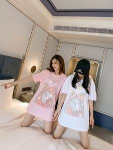 Camiseta <span class=keywords><strong>de</strong></span> manga corta <span class=keywords><strong>de</strong></span> <span class=keywords><strong>Sailor</strong></span> <span class=keywords><strong>Moon</strong></span> para mujer, top holgado <span class=keywords><strong>de</strong></span> cuello redondo, 100% algodón - Product Image 4