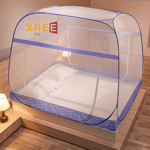 Nouvelle <span class=keywords><strong>moustiquaire</strong></span> d'été pliable sans installation, type tente mongole, <span class=keywords><strong>avec</strong></span> fond zippé et filet en treillis d'acier intégré, pour usage domestique - Product Image 6