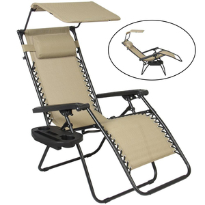 Nueva Silla Reclinable <span class=keywords><strong>Plegable</strong></span> Extra Grande para Jardín y Playa, Silla de Gravedad Cero con Toldo, Silla <span class=keywords><strong>Plegable</strong></span> para Pesca con Toldo - Product Image 1