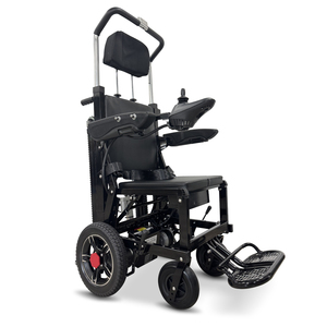 Fauteuil roulant électrique pliable KSM-302P pour la montée d'escaliers, avec moteur puissant, pour personnes handicapées atteintes de paralysie des membres arrière - Product Image 2