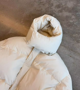 Veste chaude matelassée avec manteau à revers avec logo personnalisé Veste en duvet épaissie - Product Image 3