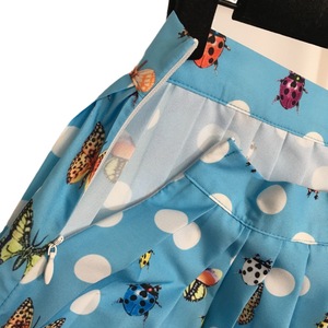 Mùa thu mới phù hợp với thời trang bướm và chấm bi in áo sơ mi dài tay xếp li váy ngắn in hoa giản dị in - Product Image 5