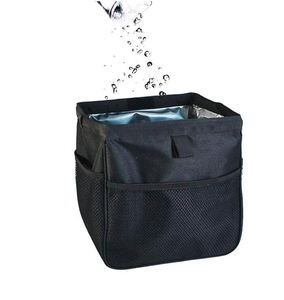 Muestra gratuita: Cubo de basura para coche - Cesto colgante y bolsa de basura para auto - Contenedor de residuos portátil con tapa y forro impermeable - Product Image 6