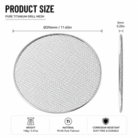 Rejilla de Titanio Puro para Asar, Ultraligera, para Camping y Barbacoa, de Grado Alimenticio, Resistente al Óxido, Duradera, Disponible OEM