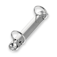 Clip Metálico de 2 Anillos para Carpetas de Hojas Sueltas, Clip de 2 Orificios en Forma de O, Clip de Encuadernación de Documentos A7, Clip de Papelería para Oficina