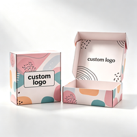 Caja de Cartón Morado Reciclable Personalizada con Logotipo para Embalaje de Ropa en Comercio Electrónico