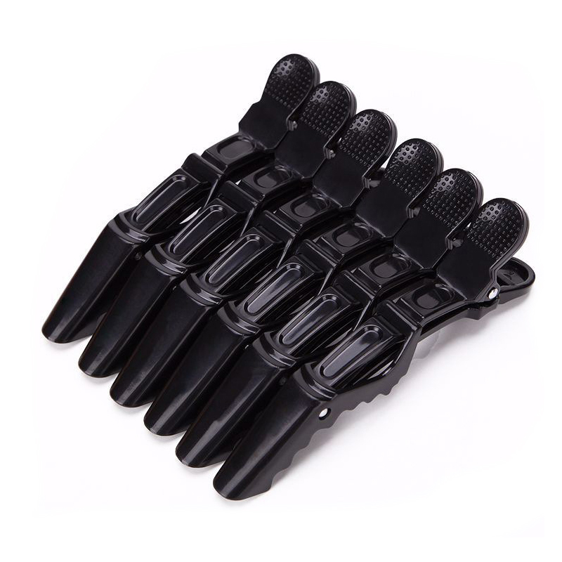 Парикмахерская утка заколка для волос для женщин зажимов для волос коготь аксессуары типа «крокодил» с рисунком «крокодил» парикмахерские черного и красного цветов Пластиковые зажимы типа «крокодил»