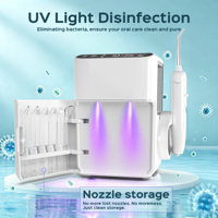 Hydropulseur de comptoir domestique 900 ml, grand réservoir, lumière UV, batterie 2500 mAh, étanche IPX5, fonction mémoire 2 min
