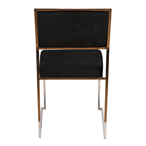 Sillas de comedor de hotel para boda con patas de metal Asiento de terciopelo con marco de acero inoxidable cuadrado para eventos y fiestas de estilo simple - Product Image 2