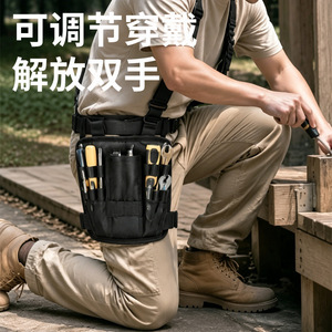 <b>Tool</b> Waist <b>Bag</b> Portable Multifunctional 5L Capacity Buckle Closure For Work And Outdoor Use - Product Image 1