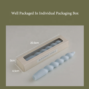 Bougie spirale parfumée 18 cm, emballée individuellement dans une boîte blanche, pour anniversaire, dîner, fête, gâteau, <span class=keywords><strong>table</strong></span>, décoration <span class=keywords><strong>de</strong></span> la maison - Product Image 6