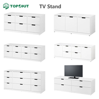 Ensembles de meubles de rangement universels multi-pièces en bois blanc pour appartements personnalisés et aménagements commerciaux