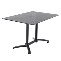 Plateau de table rond en stratifié compact HPL anti-décoloration à motif personnalisé, résistant aux rayures, pour table de bistrot ou de café en extérieur