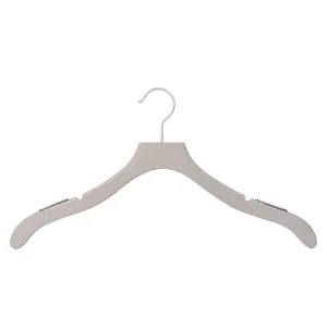 High Quality Luxury Clothing Hangers Wood Logo Custom Non Slip Garment Wooden Clothes