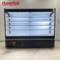 Réfrigérateur commercial multi-étagères pour fruits, vitrine ouverte sur mesure, équipement de supermarché, dégivrage automatique par air