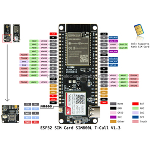 Module sans fil <span class=keywords><strong>WiFi</strong></span> BT ESP32 HAISEN TTGO T-Call V1.3 avec antenne GPRS <span class=keywords><strong>SIM800L</strong></span> et prise en charge GSM/GPRS - Product Image 6