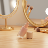 Prix Usine Bouteille Pompe Rose pour Crème et Lotion Pompe 18mm Flacon en Verre Givré 30 ml