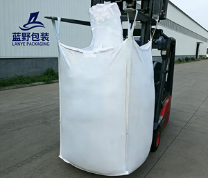 Sac Jumbo FIBC Super Sack 1500 kg d'<span class=keywords><strong>occasion</strong></span>, 1 tonne, en PP respirant, pour produits chimiques, talc, dolomite, chargement en vrac - Product Image 5