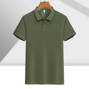 Polo Shirt Solid Color Polyester Breathable Short Sleeve Workwear Daily Wear - Product Image 3