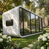 Casa Prefabricada Verde de Lujo de Alta Calidad, Oficina Móvil Moderna, Hotel con Energía Solar, Material CFRP, Forma Rectangular/Cuadrada, Múltiple