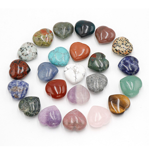 Enerji şifa meditasyon stres rahatlama için 3cm karışık doğal taş kristal kalp taş şifa taşları - Product Image 3