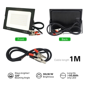 Foco de luz Led impermeable para exteriores, <span class=keywords><strong>Reflector</strong></span> portátil de 12 voltios, 20W, 30W, 50W, 12 V de CC, IP66 - Product Image 4