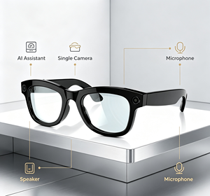 แว่นตากันแดดอัจฉริยะ Wi-Fi M01โปรพร้อมกล้อง8MP บันทึก4K หูฟังแบบพกพาสวมใส่ได้ระบบแปลภาษาแชทเก็ตในตัว - Product Image 1