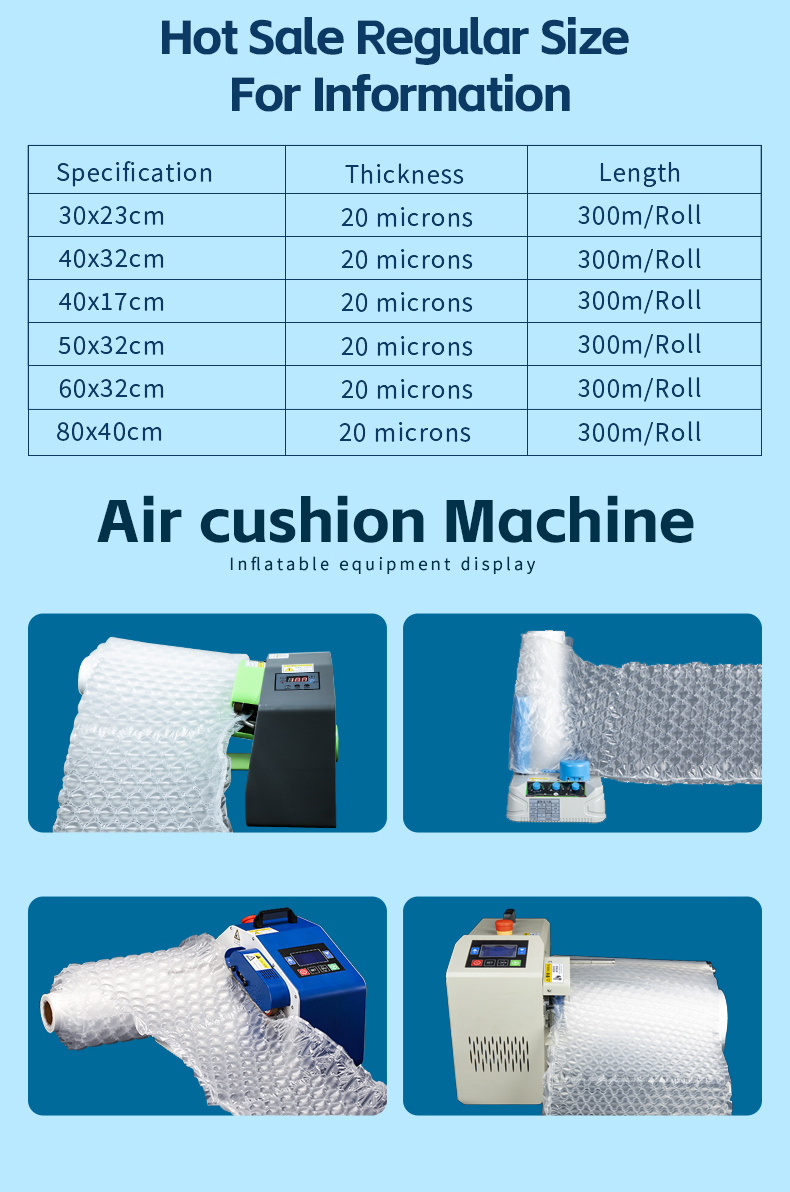 Printer's Parts Bubble Packing Film Roll - 40x32cm, 300m Long For Packing Machines