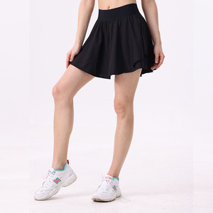 Jupe courte de tennis d'équipe taille haute pour femmes OEM, jupe de tennis longue, deux jupes courtes de sport décontractées à double couche - Product Image 5