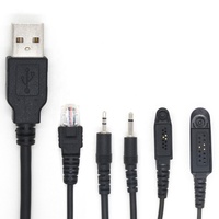 Cable de programación de Walkie Talkie 5 en 1 FTDI para Motorola GP88 GP300 GP328 Pro5150 Cable de datos de línea de frecuencia de escritura 5 en 1