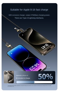 Cable de datos de silicona líquida Cuatro en Uno de carga rápida PD27W línea de carga para impresoras de teléfonos móviles Apple tipo C - Product Image 6