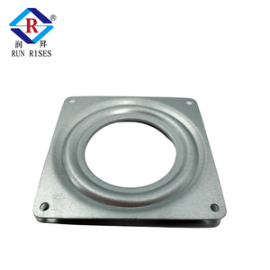 Plaque <span class=keywords><strong>pivotante</strong></span> carrée de remplacement en métal Lazy Susan Bearing Turntable TV Rack Desk Seat Swivel Plate - Product Image 2