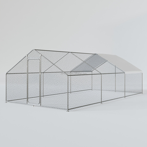 Egzersiz tavuk kümesi kanatlı kafes Spire şekilli Coop toptan büyük Metal Walk-in Metal tavuk su geçirmez kapak baskı ile çalıştırmak - Product Image 1