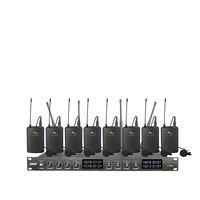 BHA BH808-H Microphone portable 8 canaux avec émetteur de poche, micro-casque et micro-cravate UHF, prix de gros usine (12 ans d'expérience), OEM CE FCC