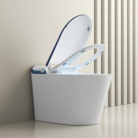 WC intelligent à chasse automatique de style européen, certifié CUPC ETL, avec siphon en P, à poser au sol, en céramique, cuvette allongée monobloc