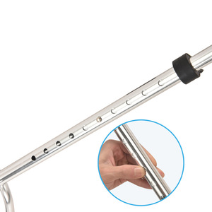 Aluminum Alloy Four Legged Cane 10 Speed Adjustable Height <b>Walking</b> Aid For Elderly And Disabled - Product Image 1