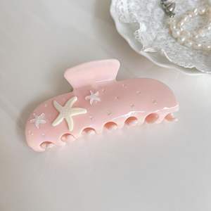 Nouvelle Arrivée Pince à Cheveux Femme en Acétate Luxe Personnalisée Incrustée de Perles et de Coquillages - Product Image 4