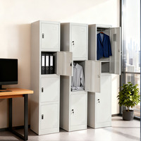 Casier métallique vertical antirouille à un seul niveau, verrouillable, en acier, pour vestiaire, pour usage intérieur