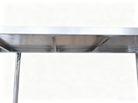 Table de travail en acier inoxydable pour hôtels, restaurants, cuisines commerciales, facile à nettoyer, dimensions personnalisables, garantie 1 an, non.