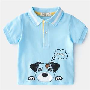 Vêtements en gros pour l'été, t-shirts polo en coton à manches courtes imprimés pour garçons, provenant d'un fournisseur chinois - Product Image 3