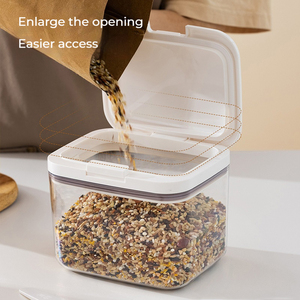 Caja de almacenamiento de plástico a prueba de humedad para el hogar de cocina para granos secos, varios granos, harina, arroz, contenedor de alimentos - Product Image 3