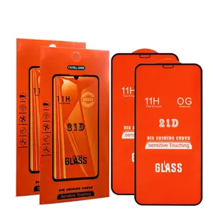 Professional 21d Tempered Glass For Redmi Note 8 For Iphone 12 13 14 21D Screen Protector Guard