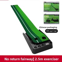 Pgm TL041 Appareil d'entraînement au putting de golf en intérieur, mini tapis vert, gazon artificiel, simulateur de bureau, ensemble d'entraînement à domicile, 2,5 m