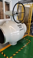 Válvula de Bola de Tubería de Acero al Carbono Soldada Completamente con Engranaje de Gusano para la Industria Química, Petrolera y de Gas Natural, Manual, OEM, API 6D, DN600