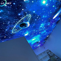 Cielo Falso de PVC, Techos Decorativos con Diseño de Cielo Estrellado, Diseño de Techo Falso de Fibra Óptica Elástica de PVC