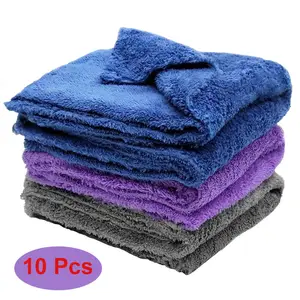 microfiber towel supplier custom logo extra thick coral fleece super absorbent wash microfiber towel car cleaning cloth